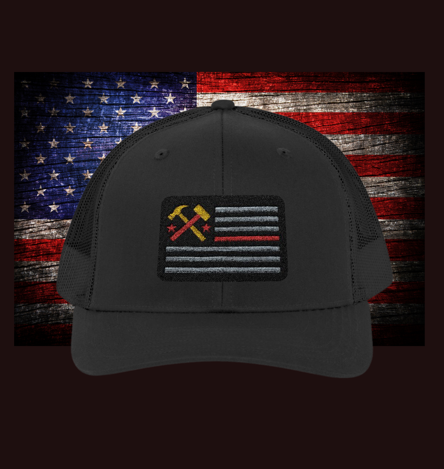 Where the stars and stripes meet grit and grind. The American Flag Patch merges the pride of the trades with the power of the flag. Featuring bold white stripes on a black field, a striking red accent stripe, and golden crossed tools with red stars, this patch isn’t just embroidery—it’s a statement.