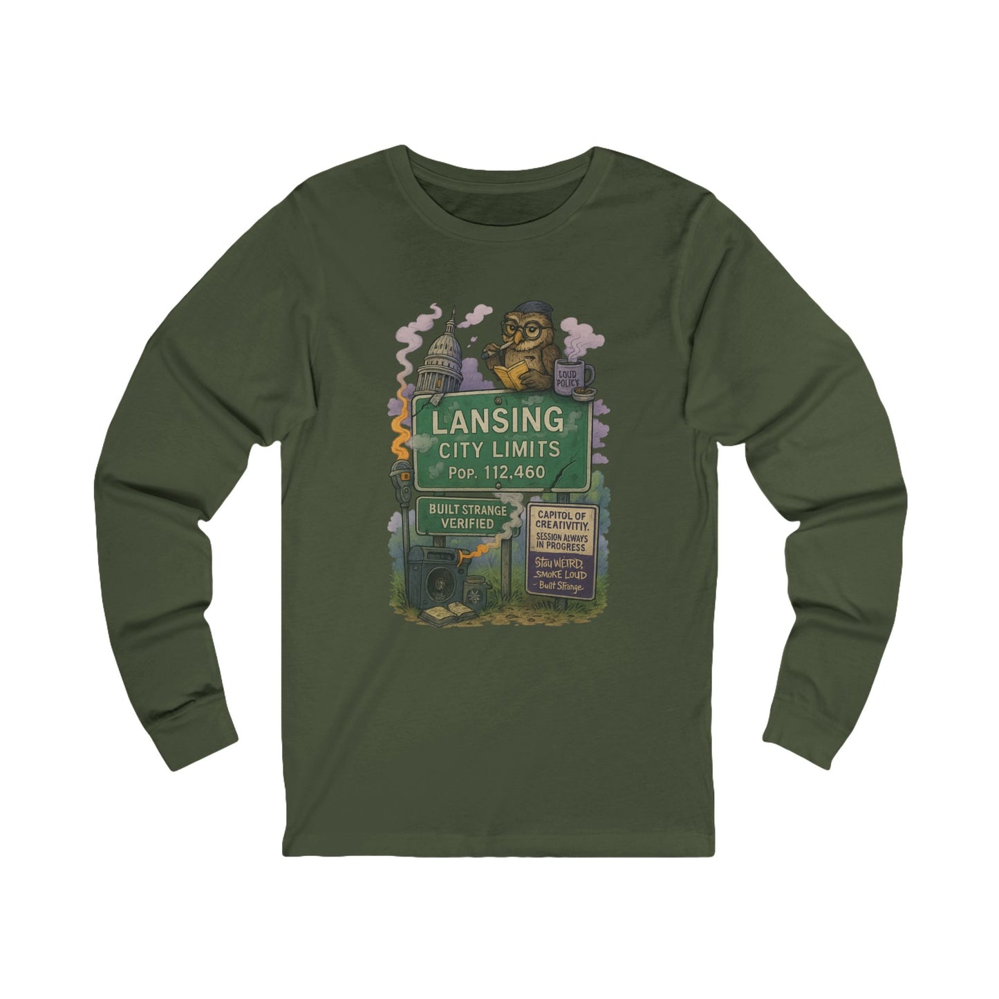 Lansing “Built Strange Verified” Long Sleeve Tee – Built Strange