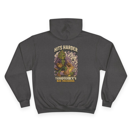 Superboof: Hits Harder Champion Hoodie – Built Strange