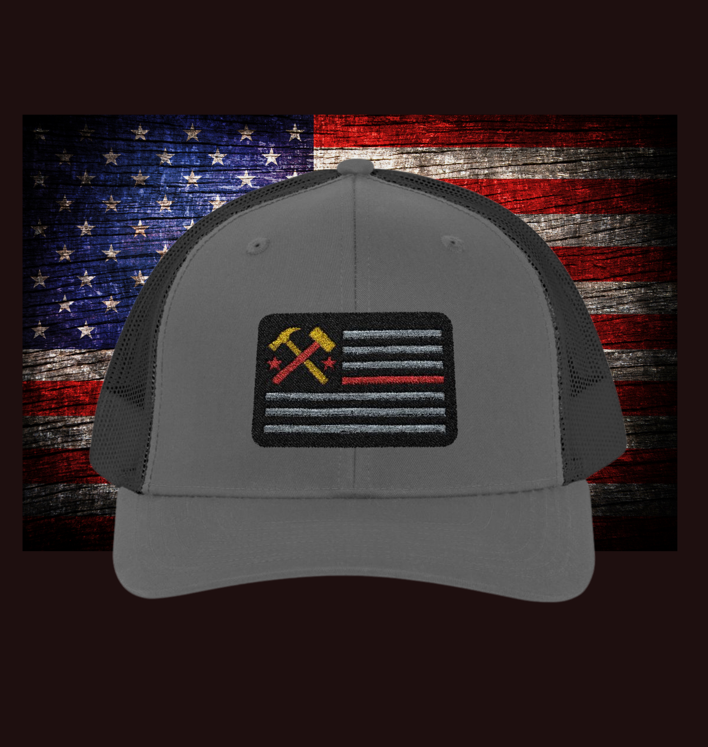 Where the stars and stripes meet grit and grind. The&nbsp;American Flag Patch merges the pride of the trades with the power of the flag. Featuring bold white stripes on a black field, a striking red accent stripe, and golden crossed tools with red stars, this patch isn’t just embroidery—it’s a statement.