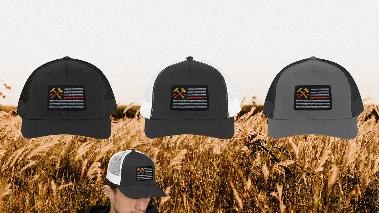 Where the stars and stripes meet grit and grind. The&nbsp;American Flag Patch merges the pride of the trades with the power of the flag. Featuring bold white stripes on a black field, a striking red accent stripe, and golden crossed tools with red stars, this patch isn’t just embroidery—it’s a statement.