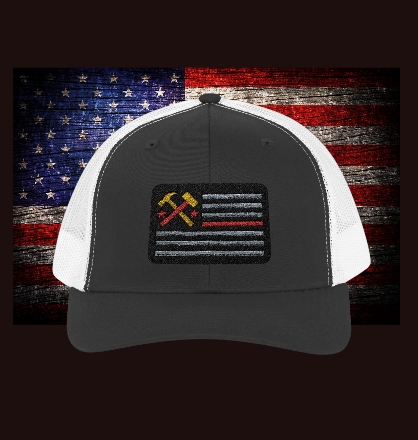 Where the stars and stripes meet grit and grind. The&nbsp;American Flag Patch merges the pride of the trades with the power of the flag. Featuring bold white stripes on a black field, a striking red accent stripe, and golden crossed tools with red stars, this patch isn’t just embroidery—it’s a statement.