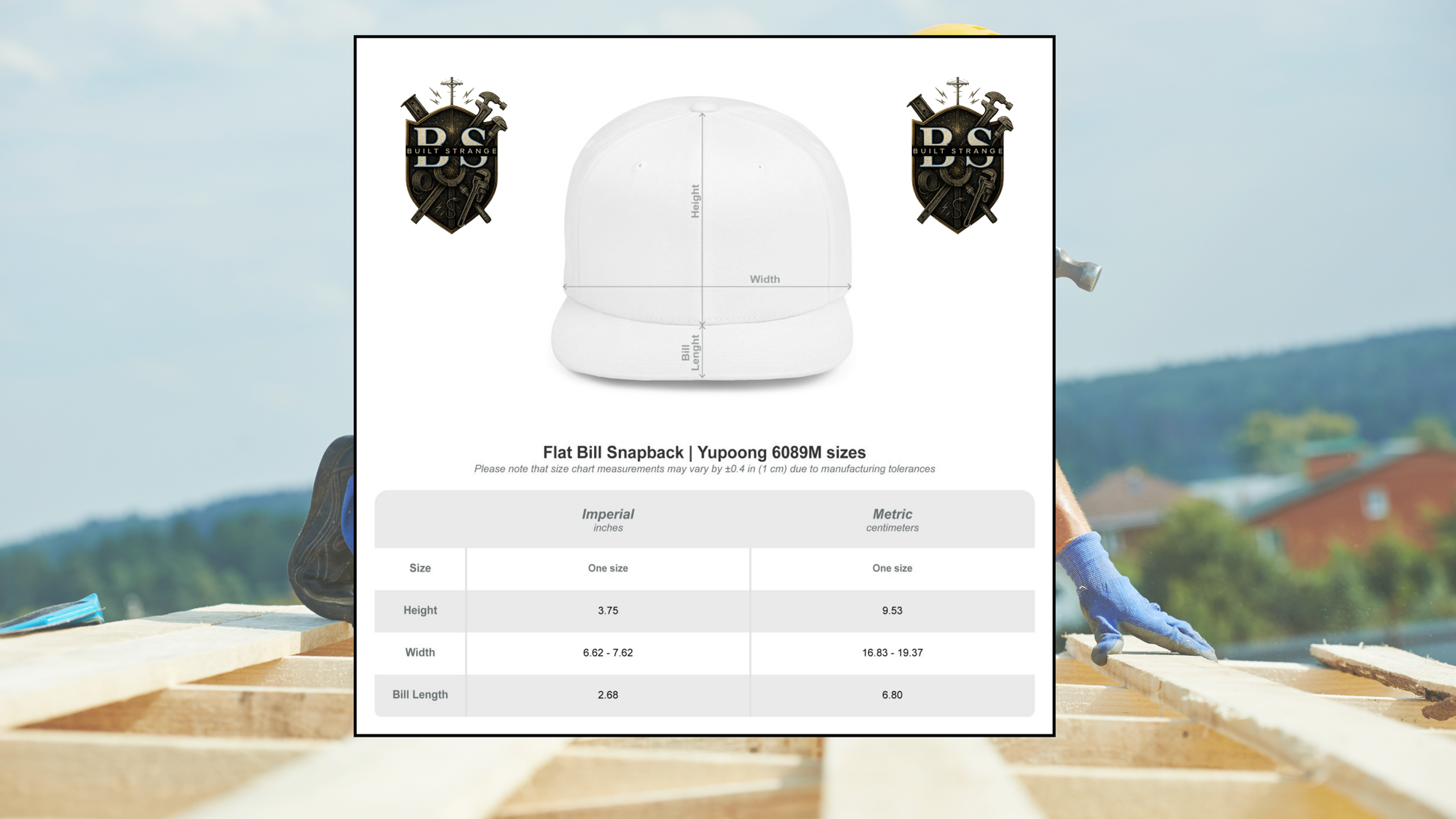 Rep your craft with pride.

The Built Strange “Local Carpenter” Snapback Hat features a bold embroidered-style patch with LOCAL CARPENTER lettering, wing accents, crossed hammers, and steel nails. A union-tough design built for those who shape wood, raise frames, and carry tradition forward.

Made on a structured snapback silhouette with a flat bill, this hat blends jobsite toughness with streetwear style.