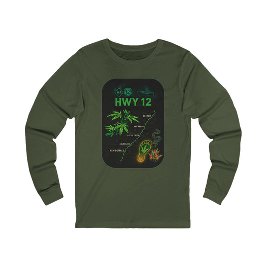 From Detroit to New Buffalo — the HWY 12 long sleeve tee maps the green rush across Michigan’s legendary route. Featuring glowing graphics, a cannabis footprint, and bold “Forged on HWY 12” energy, this design captures the true cannabis culture of the Midwest. Built for comfort, creativity, and the road less traveled.

Premium jersey long sleeve tee

Soft, mid-weight cotton with a relaxed fit

Full-color front print with glowing detail

Designed by Built Strange Apparel