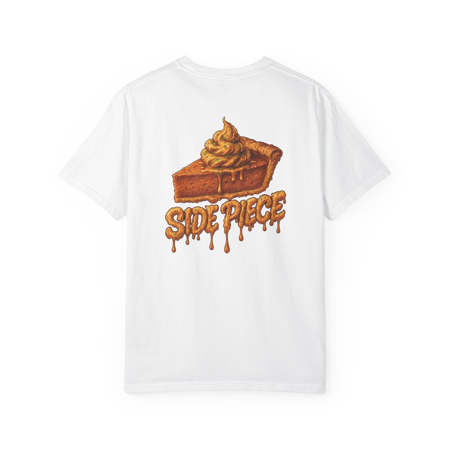 Get your slice of style with the Side Piece Danksgiving Tee by Built Strange™. A bold, buttery design dripping in fall flavor — streetwear meets smokewear perfection.

Stay WEIRD. Smoke LOUD. Eat GOOD.