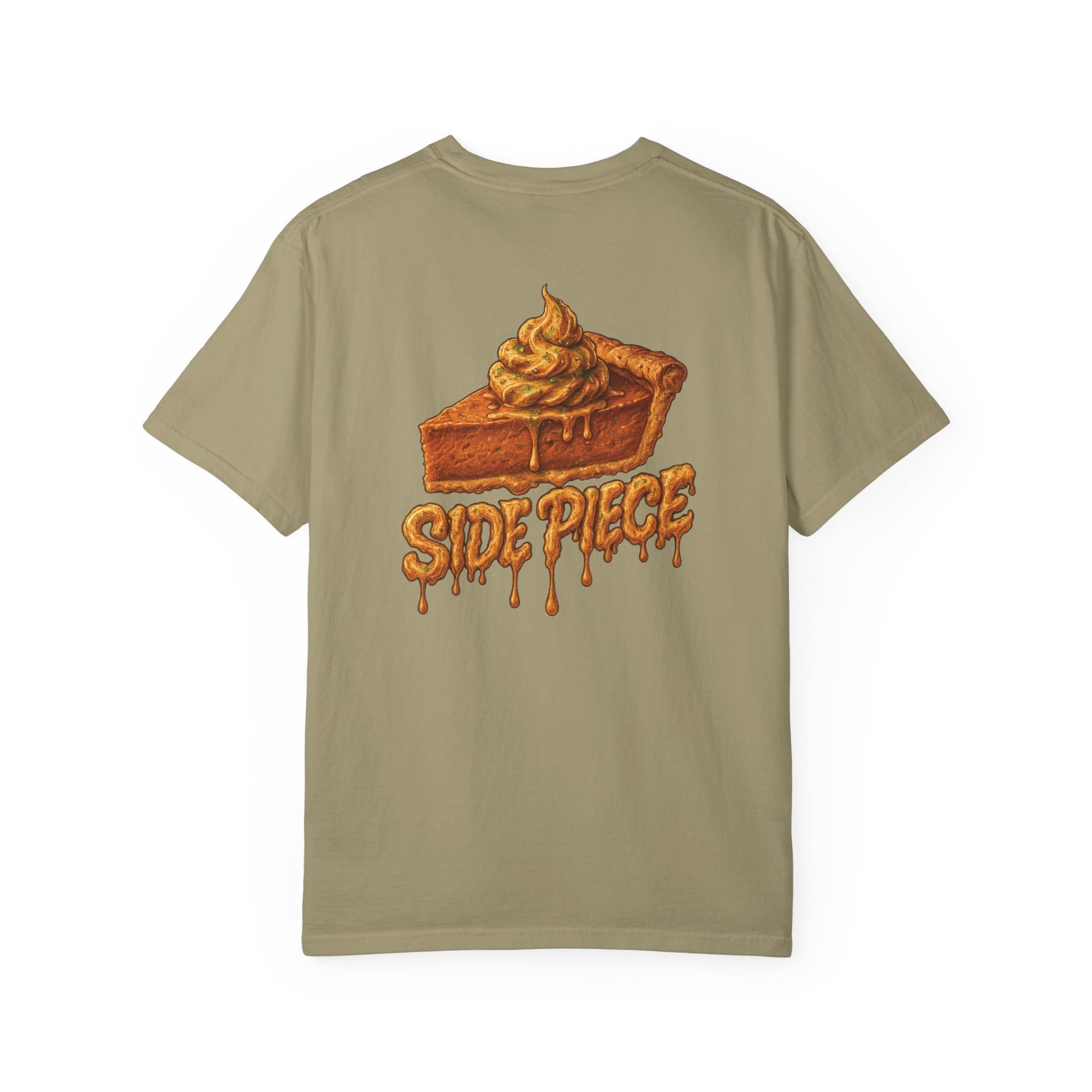 Get your slice of style with the Side Piece Danksgiving Tee by Built Strange™. A bold, buttery design dripping in fall flavor — streetwear meets smokewear perfection.

Stay WEIRD. Smoke LOUD. Eat GOOD.