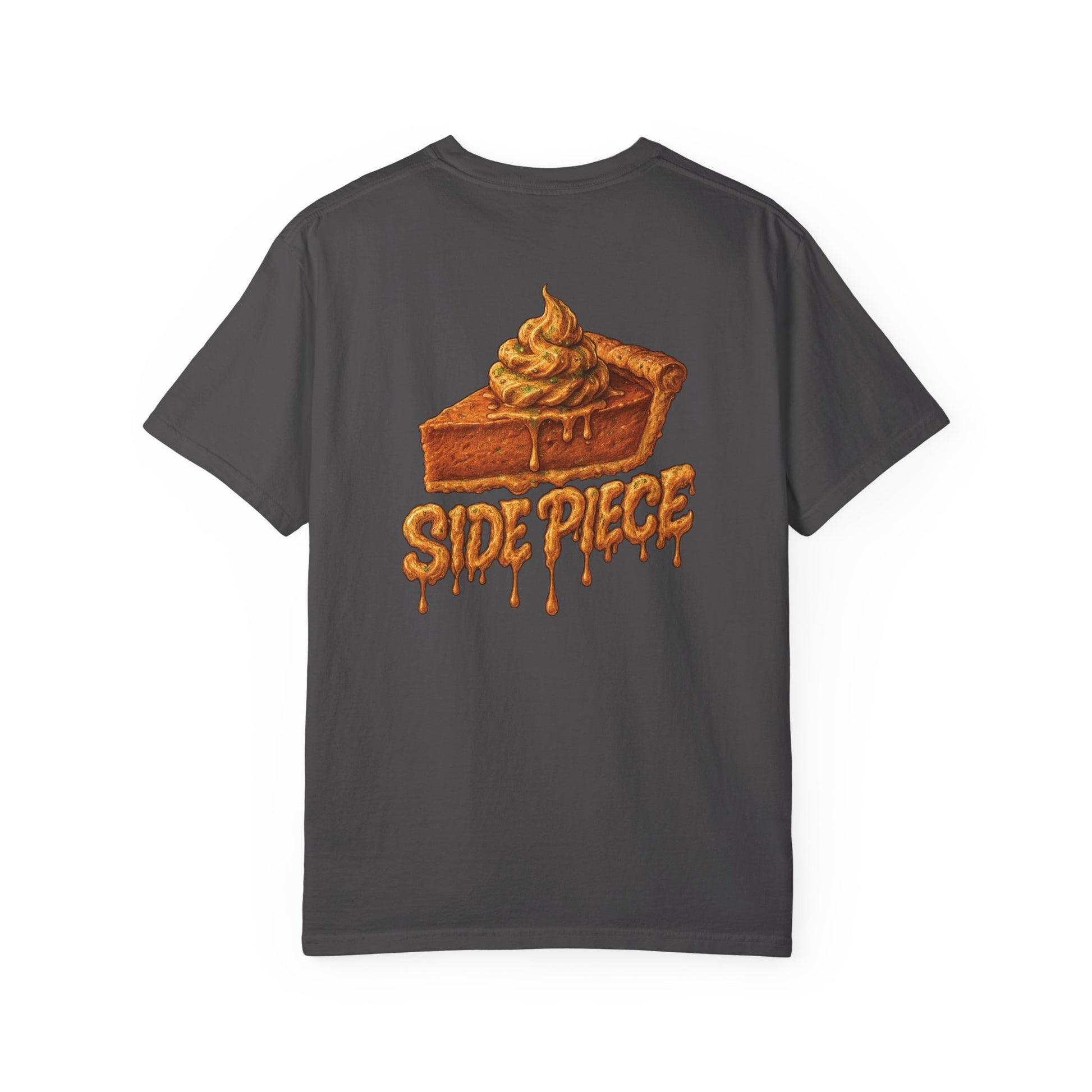 Get your slice of style with the Side Piece Danksgiving Tee by Built Strange™. A bold, buttery design dripping in fall flavor — streetwear meets smokewear perfection.

Stay WEIRD. Smoke LOUD. Eat GOOD.
